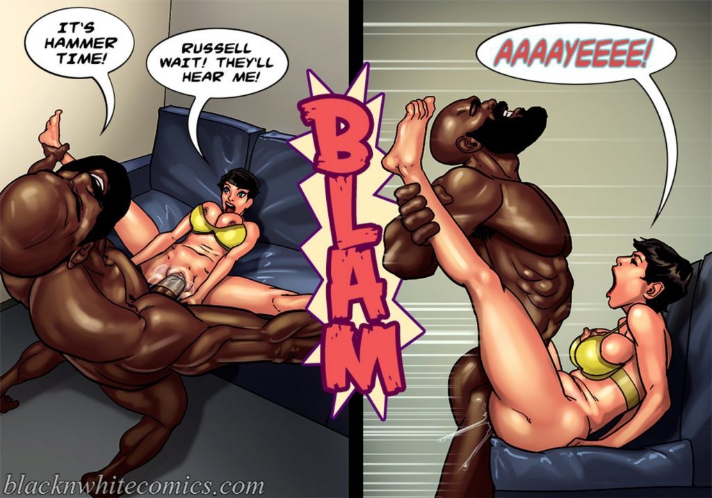 Interracial Cartoon Porn Comics Full - Interracial Sex Comics - BlacknWhite Art Class p.1 - Porn ...